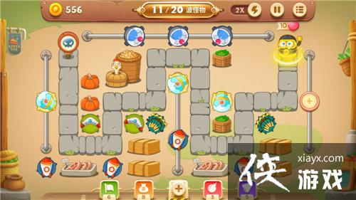 保卫萝卜3冒险模式集市44关金萝卜攻略 保卫萝卜3冒险模式集市44关金萝卜攻略