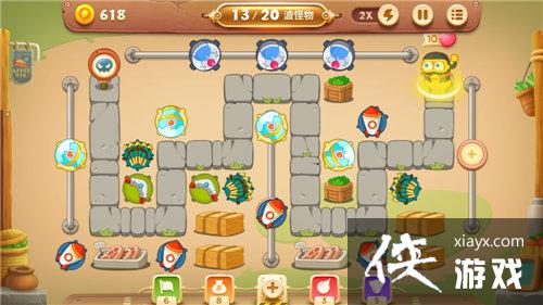 保卫萝卜3冒险模式集市44关金萝卜攻略 保卫萝卜3冒险模式集市44关金萝卜攻略