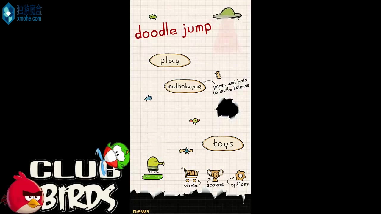 ��������Ѷ����γ�Ϊ��ٵ�app��Ϸ��Ϳѻ��Ծ(DoodleJump)��-����ħ��