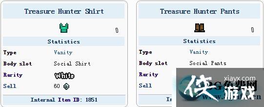 泰拉瑞亚宝藏猎人服装介绍 泰拉瑞亚宝藏猎人服装介绍