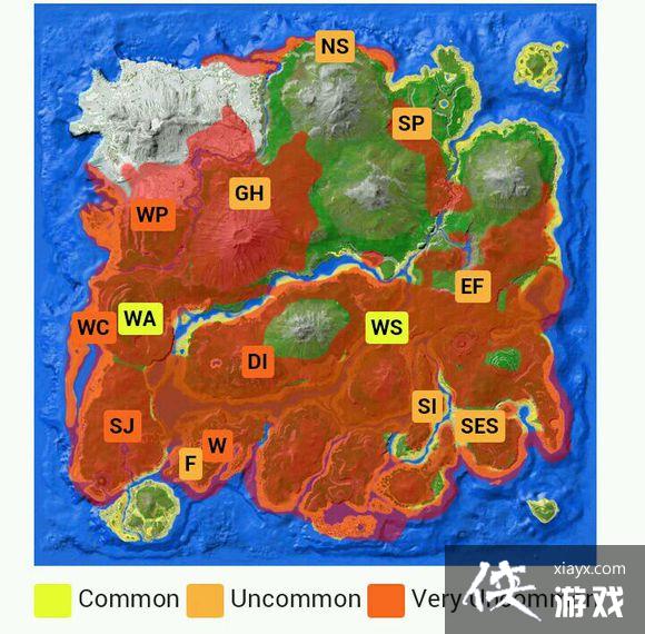 方舟灭绝生物图鉴位置图片