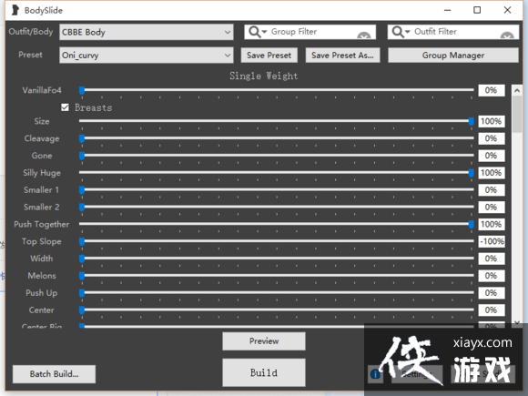 辐射4使用bodyslide自定义身形图文教程 辐射4使用bodyslide自定义身形图文教程