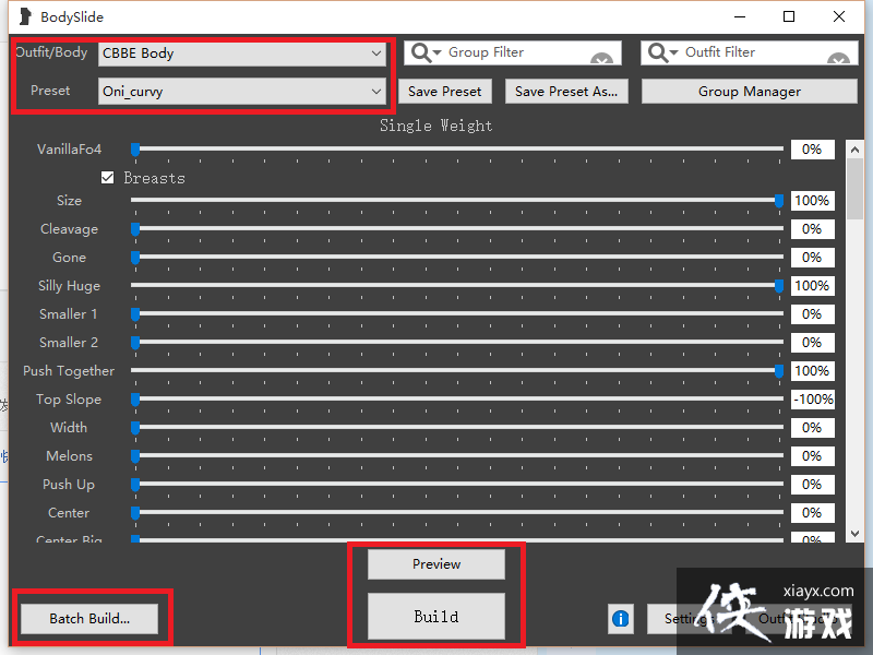 辐射4使用bodyslide自定义身形图文教程 辐射4使用bodyslide自定义身形图文教程