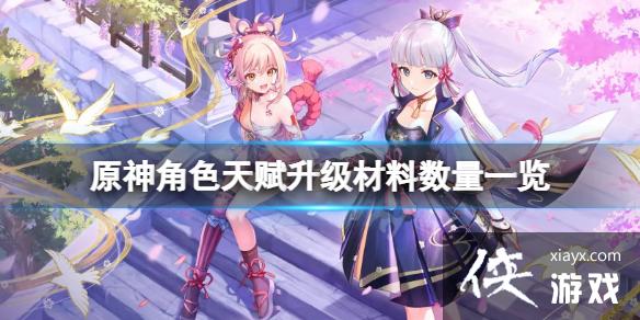 《原神》角色天赋升级材料数量要多少？角色天赋升级材料数量一览