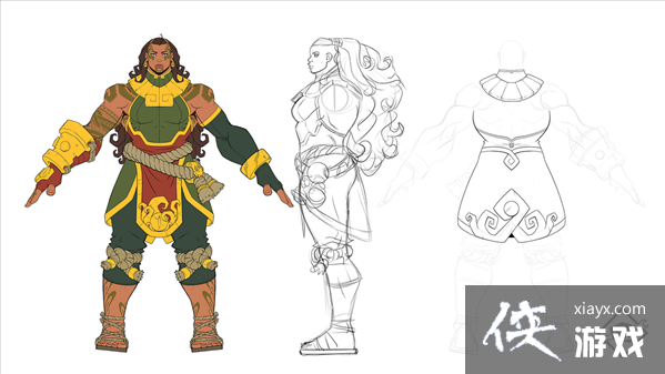 《英雄联盟》衍生格斗游戏开发日志 俄洛伊设计草图 《英雄联盟》衍生格斗游戏开发日志 俄洛伊设计草图