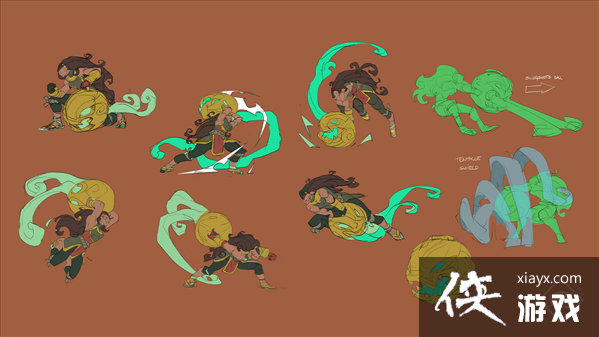 《英雄联盟》衍生格斗游戏开发日志 俄洛伊设计草图 《英雄联盟》衍生格斗游戏开发日志 俄洛伊设计草图