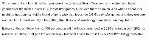曝索尼计划发布初代《战神》三部曲复刻版:最快明年就上线 曝索尼计划发布初代《战神》三部曲复刻版:最快明年就上线
