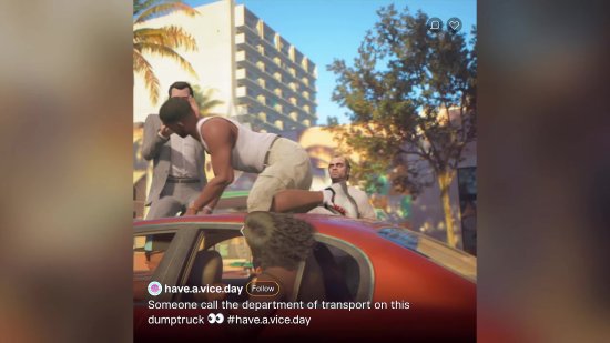 真让人绷不住!玩家自制三男一狗版《GTA6》预告片
