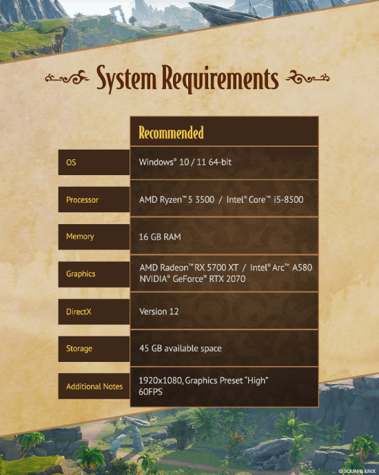 《圣剑传说》PC配置公布:最低GTX1060+16GB可玩 《圣剑传说》PC配置公布:最低GTX1060+16GB可玩