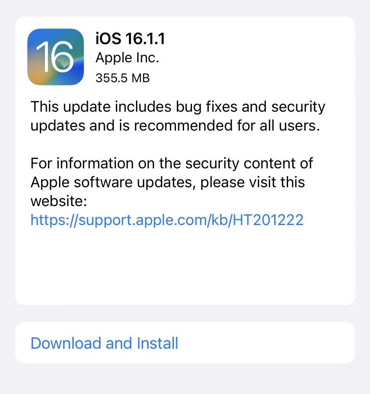 ͶѡiOS 16.1.1ɧ