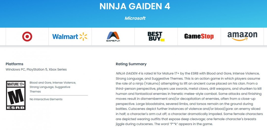 ������������4����ESRB��Ϊ���˼� ĳЩŮ�Ǵ��ű�¶