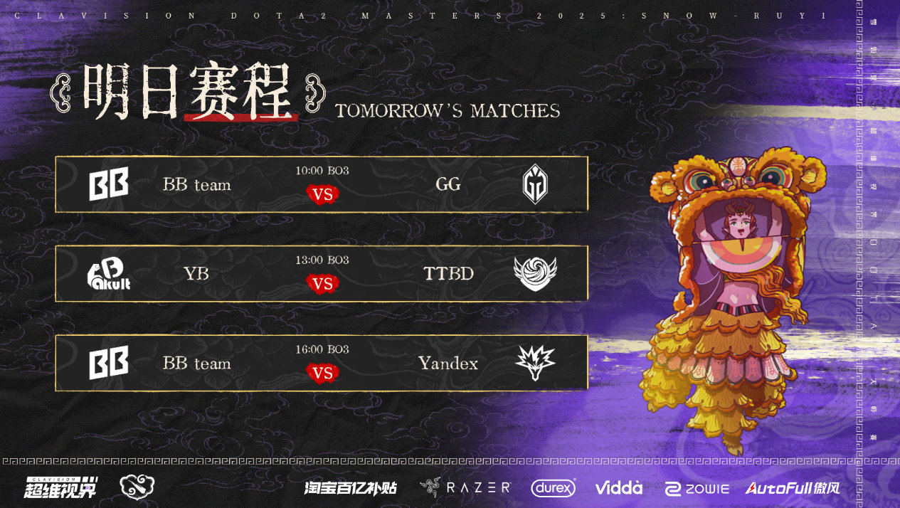 2025 超维视界《DOTA2》大师赛今日 10:00 打响,中国战队 13:00 起登场 2025 超维视界《DOTA2》大师赛今日 10:00 打响,中国战队 13:00 起登场