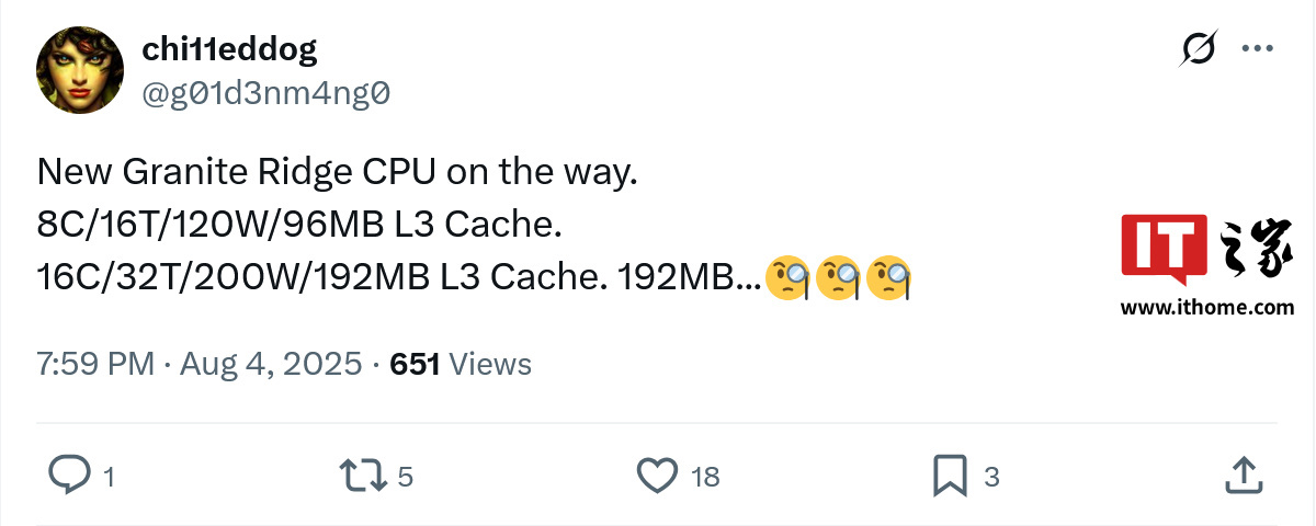 9950X3D յ㣺AMD ؽ 192MB L3  "Zen 5" AM5 