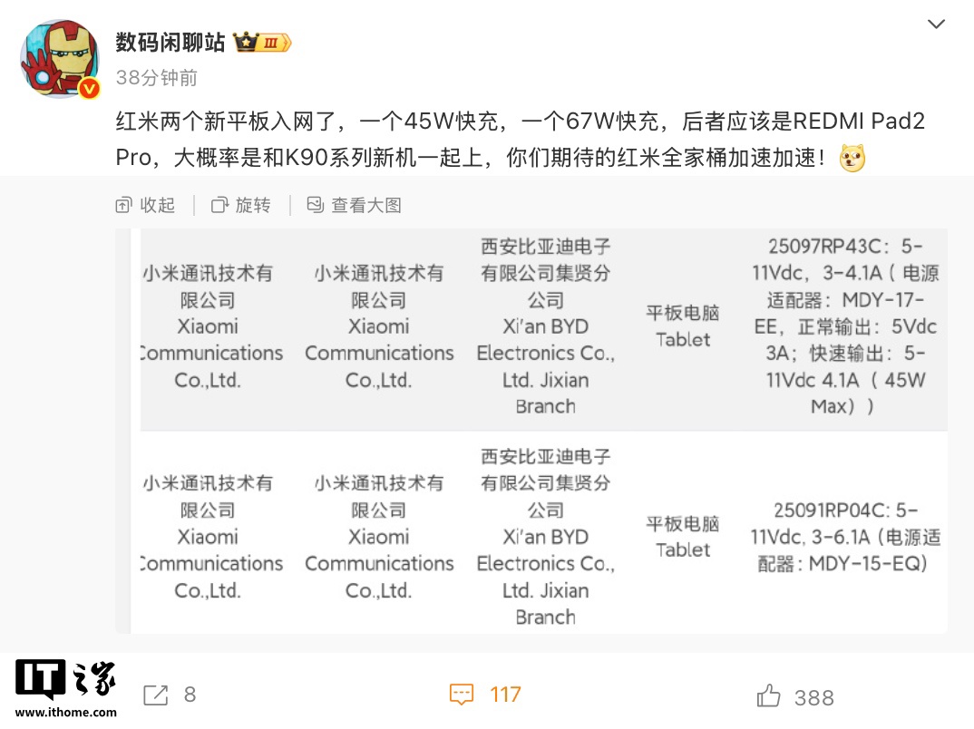 С REDMI Pad 2 Pro ƽ֧ 67W 䡢 K90 ϵֻ̨ͬǳ