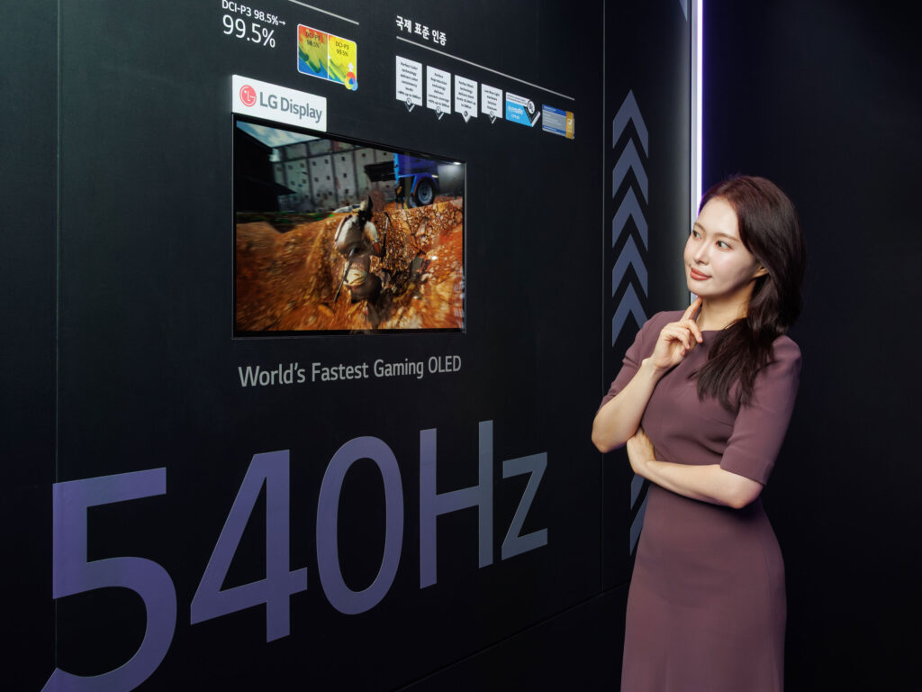 LG Display չ OLED ʾ壺27 Ӣ QHD 540Hz720p ģʽ 720Hz