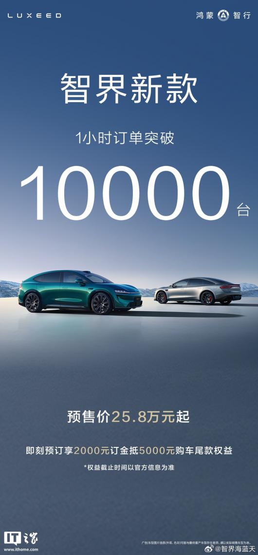 ���������ǽ��¿�˫ 7 ����Ԥ�� 1 СʱС��ͻ�� 10000 ̨��25.8 ��Ԫ��