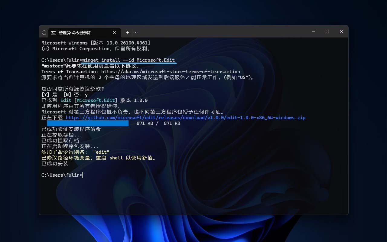 Win11��ô��װ��ʹ�� Microsoft Edit�������ı��༭��?
