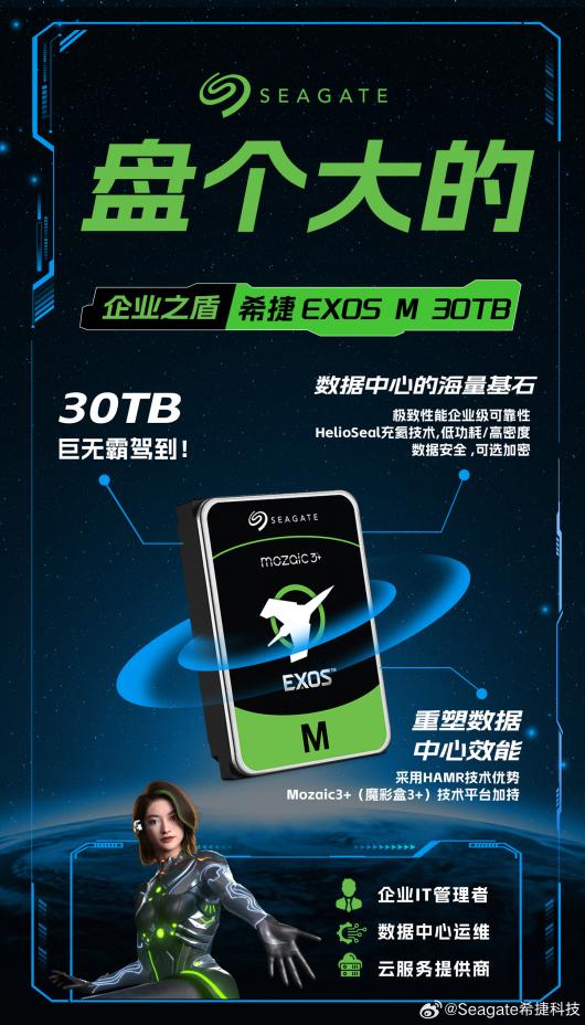 30TB ϣ M ҵеӲУħʺ 3+ HAMR ˫ӳ
