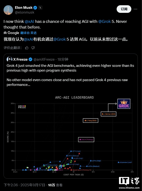 ��˹�ˣ�Grok 5 ģ�ͼ��ܺ�ʼѵ�����л���ʵ�� AGI