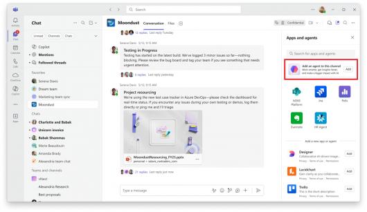 �����Ŷ�ִ������΢�� Teams ���� Channel Agent��AI ���ɱ��桢׷������