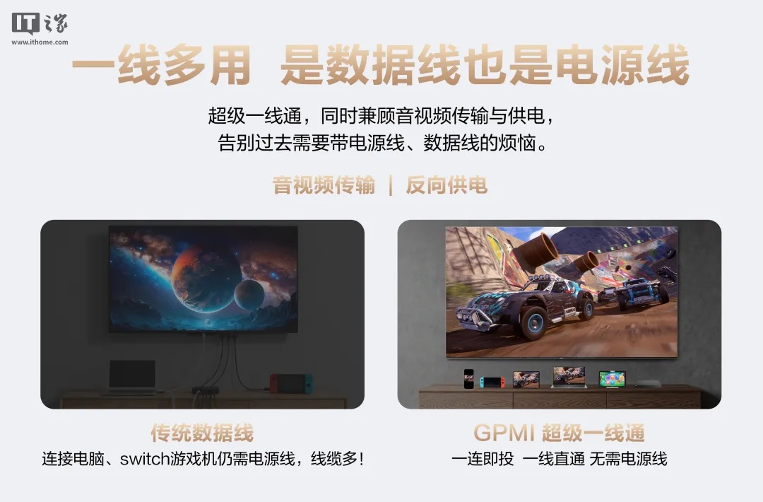 ������������ 2.0 ���ࣺGPMI ����һ��ͨ�ӿڡ�֧�� 45W ��䣬֧������ң���� / �ֱ�