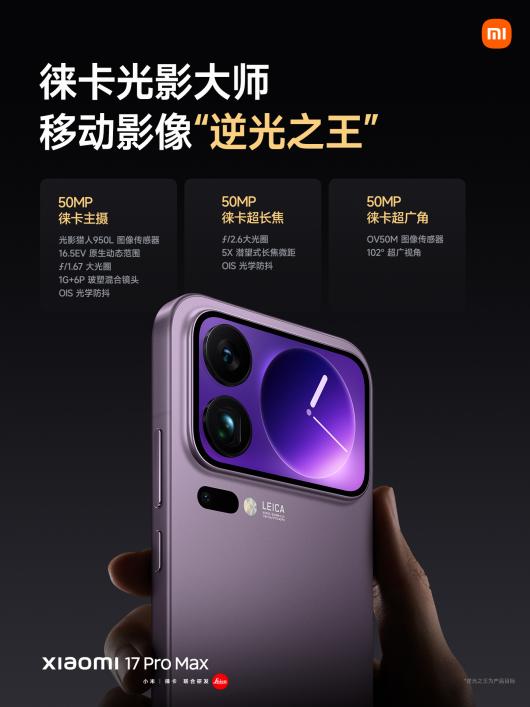 С�� 17 Pro Max �ֻ�����������ȫ���⿨��Ӱ��ʦӰ��ϵͳ��5999 Ԫ��