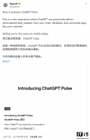 ÿ��Ϊ�����ר���籨��OpenAI �� ChatGPT Pulse���¶�������ϲ���� AI ����