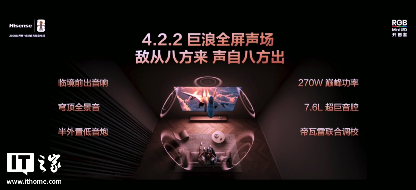 海信发布 E8S Pro 电视:最高 330Hz 刷新率、原生 4K 170Hz,RGB-Mini LED 面板 / 9360 分区控光 海信发布 E8S Pro 电视:最高 330Hz 刷新率、原生 4K 170Hz,RGB-Mini LED 面板 / 9360 分区控光