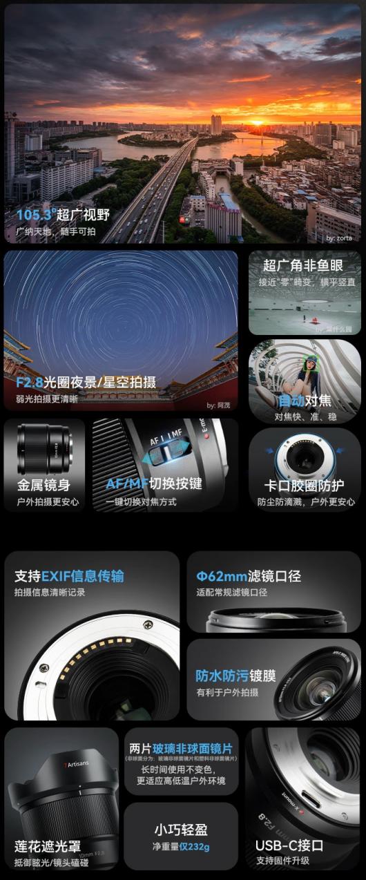 ߹Ƴ AF10mm F2.8 APSC ͷṩʿ X /  E ڣ899 Ԫ