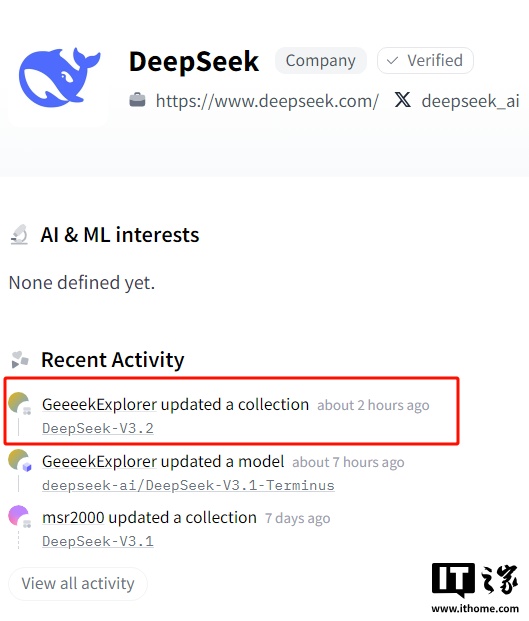 消息称 DeepSeek V3.2、智谱 GLM4.6 等 AI 大模型即将发布 消息称 DeepSeek V3.2、智谱 GLM4.6 等 AI 大模型即将发布