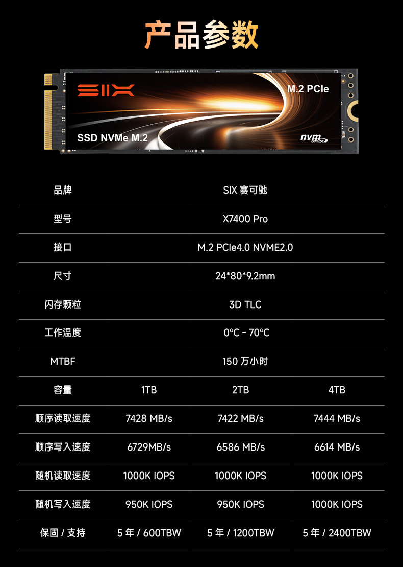  799   634 Ԫɳ X7400Pro ̬Ӳ 2TB µ