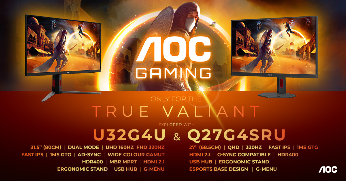 AOC Ƴȫ GAMING G4 ϵʾ27/31.5 Ӣ Fast IPS 壬ˢʿɴ 320Hz