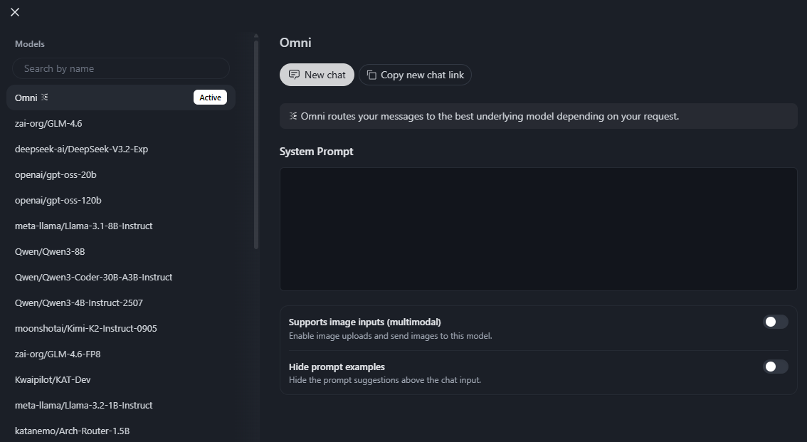 HuggingChat Omni ����ʽ AI ƽ̨������������û�ָ��ӰٿԴģ�Ϳ�����ѡ���ʺϻش�