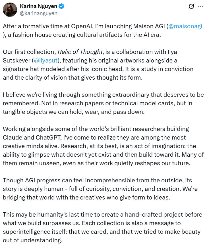 ǰ OpenAI �о�Ա������Ĵ���Ilya ����ñ���ߺ죬AI �ɳ���