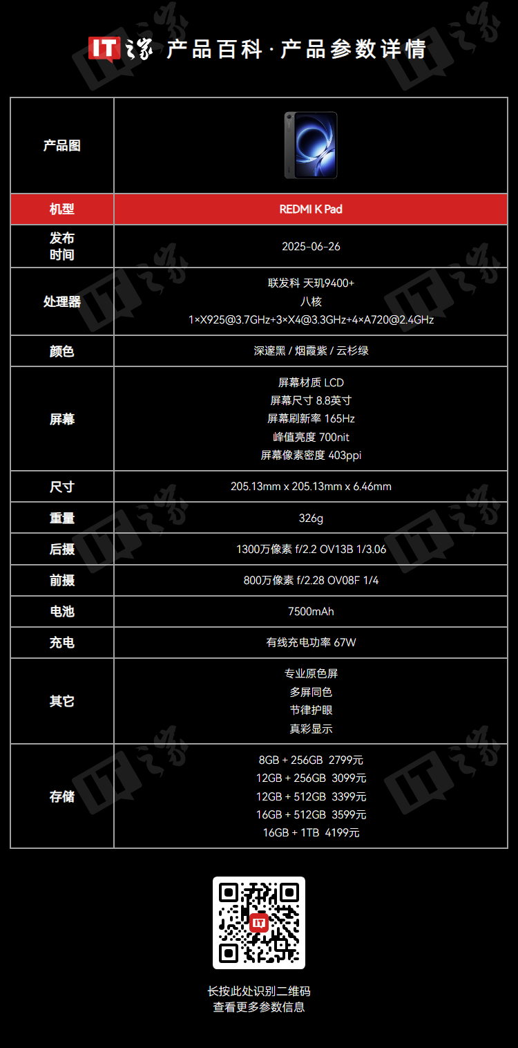 С�� REDMI K Pad ȫ����ɫ������ס�Ԥ�ȣ�10 �� 23 ���� K90 Pro Max ����ͬ������