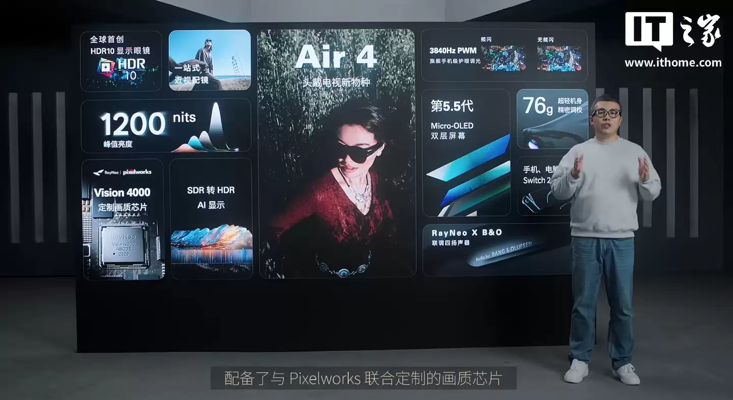 ȫ���״� HDR10 ��ʾ�۾���1599 Ԫ�������� RayNeo Air 4 ����