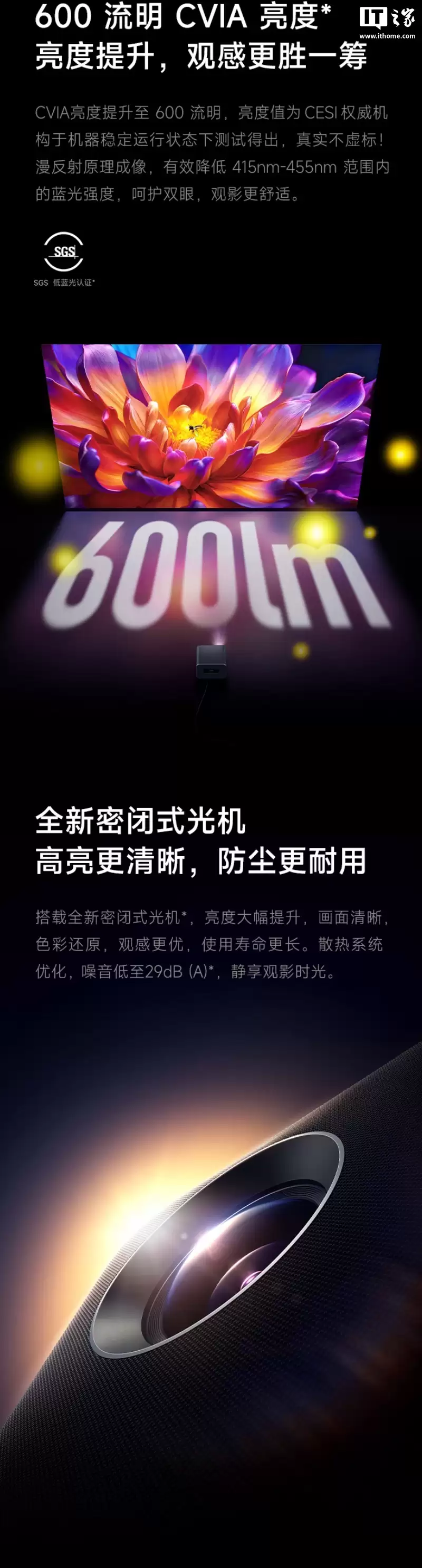 小米 REDMI 投影仪 4 Pro 开售:1080P 分辨率、600CVIA 流明亮度,1499 元 小米 REDMI 投影仪 4 Pro 开售:1080P 分辨率、600CVIA 流明亮度,1499 元