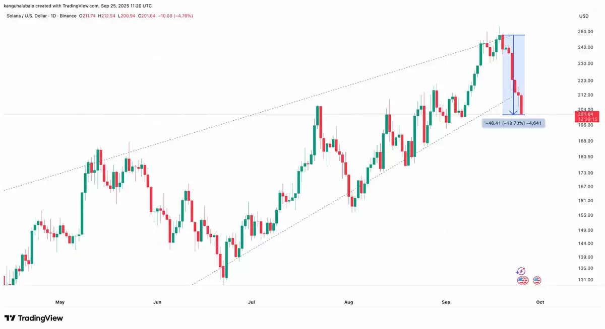 �����ɣ�Solana��δƽ�ֺ�Լ��� 7,200 ��ö SOL ��ʷ�¸ߣ��۸�ȴ�����ߵ�