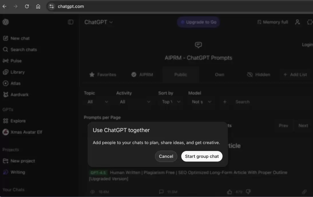 ChatGPT �ڲ⡰Ⱥ�ġ����ܣ�OpenAI �ƻ��Ƴ���������Ŀ��ģʽ