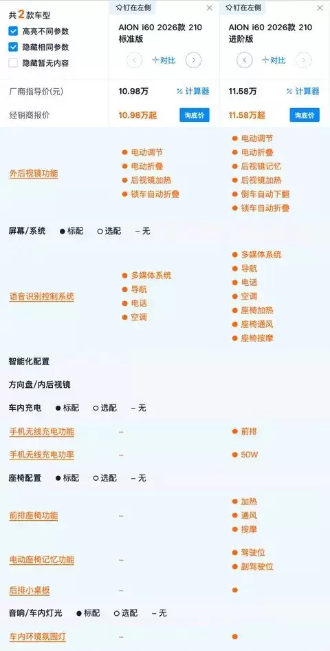 AION i60���У����̴���˫ѡ��10.98����������ǧ