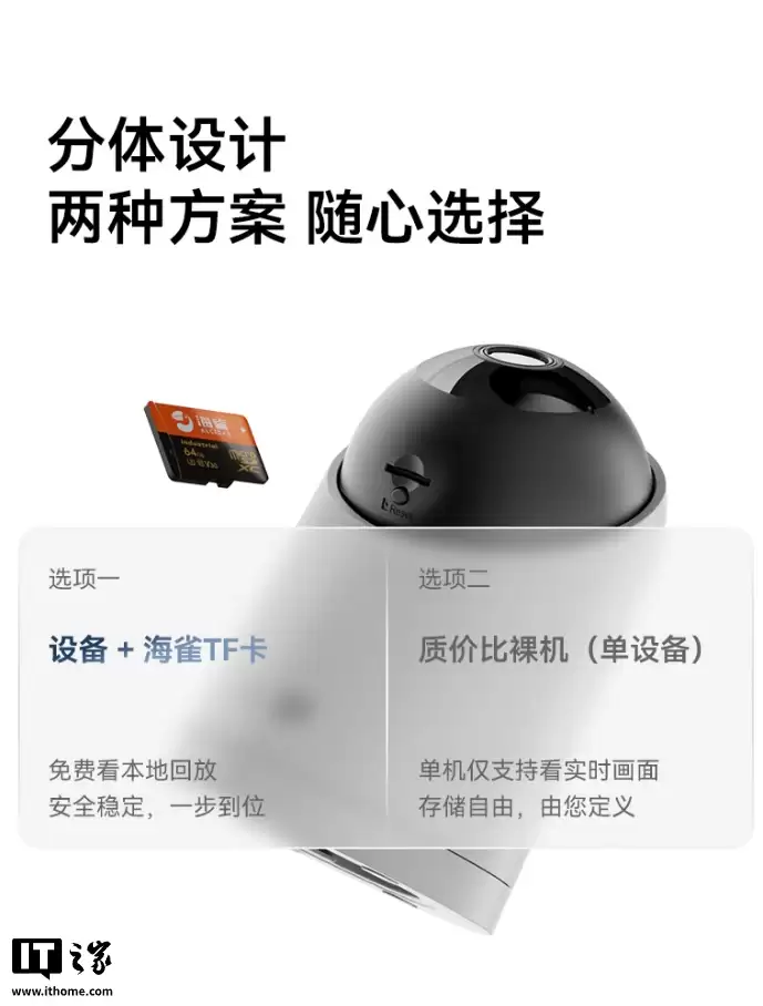 ���ּ� 231.11 Ԫ��������ѡ��ȸ��������ͷ 5i 4K �濪��Ԥ�ۣ�֧�� 360° ��ת��10 �׺���ҹ��