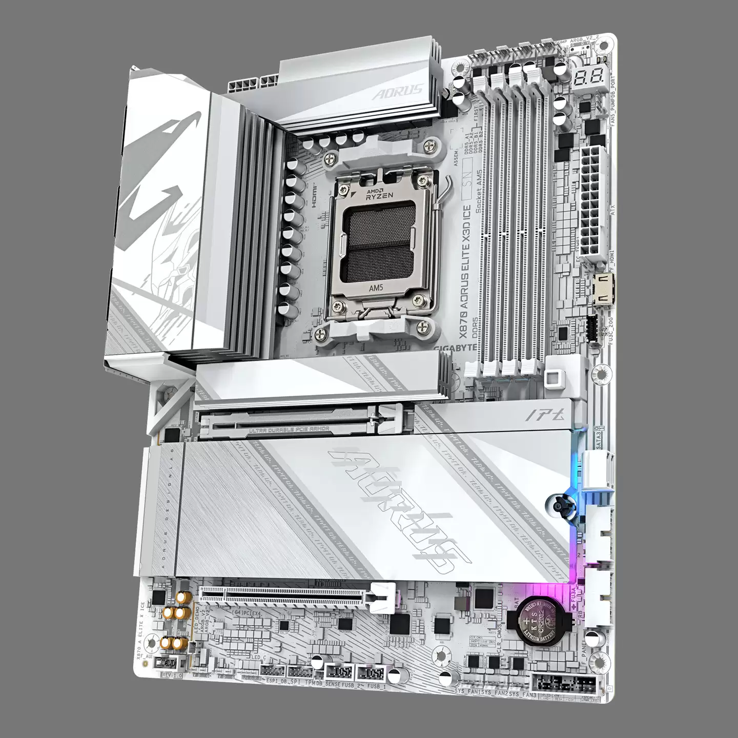 技嘉带来首款 X870 芯片组 "X3D" 系列主板 X870 AORUS ELITE X3D ICE 技嘉带来首款 X870 芯片组 "X3D" 系列主板 X870 AORUS ELITE X3D ICE