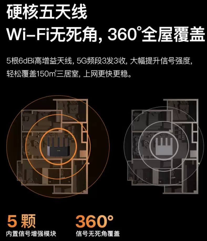 Wi-Fi 7 路由器 209 → 85 元,腾达云霄 BE5100 再探新低 Wi-Fi 7 路由器 209 → 85 元,腾达云霄 BE5100 再探新低