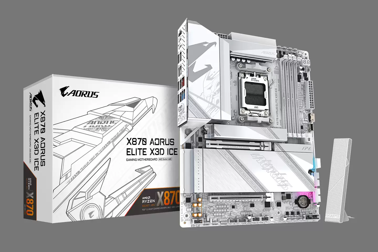 技嘉带来首款 X870 芯片组 "X3D" 系列主板 X870 AORUS ELITE X3D ICE 技嘉带来首款 X870 芯片组 "X3D" 系列主板 X870 AORUS ELITE X3D ICE