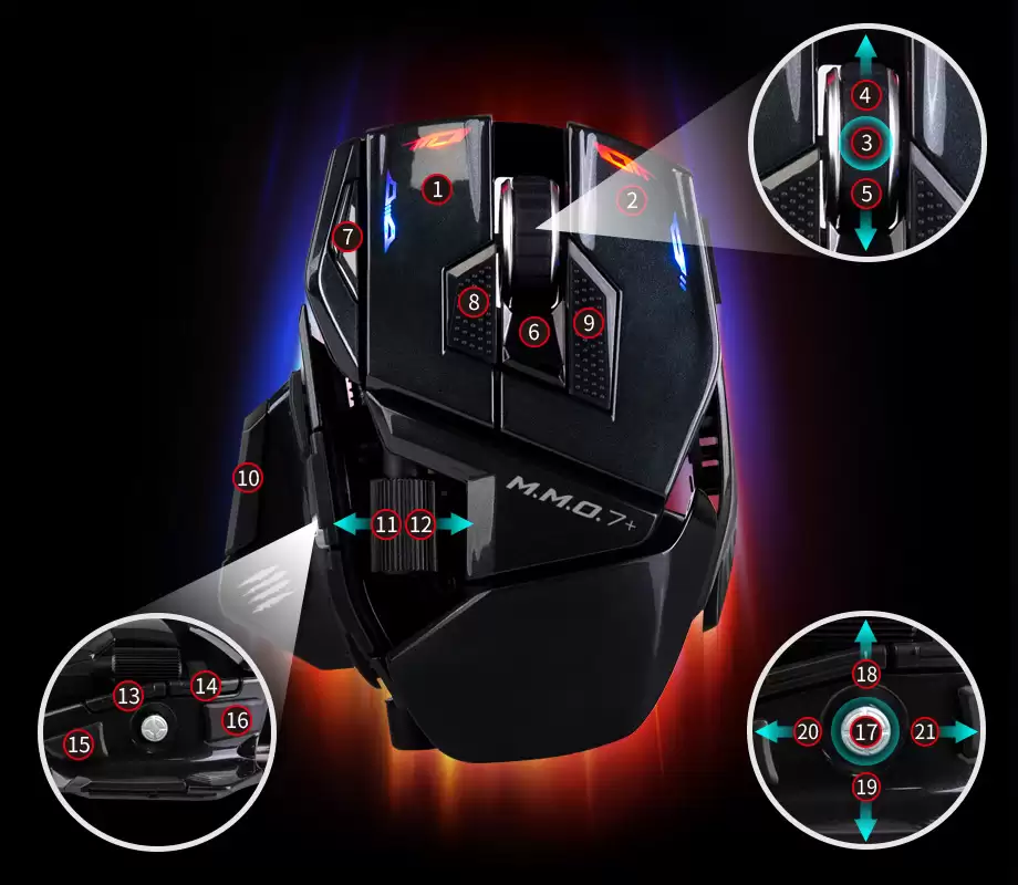 Mad Catz �Ƴ� M.M.O. 7+ ��꣺��� 21 ���ɱ�̰�����PAW3395