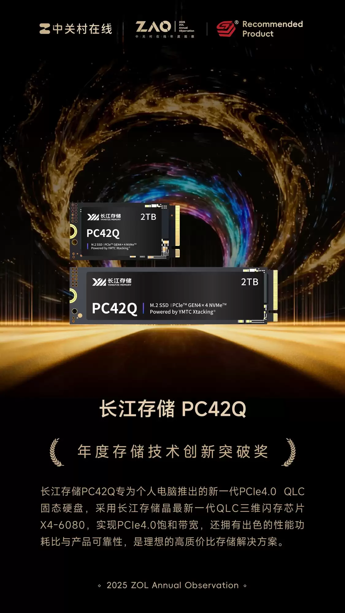 ZOL�Ƽ�2025��ȴ洢��������ͻ�ƽ��� �����洢PC42Q�������Ѽ���̬Ӳ��