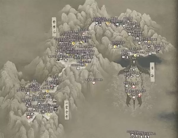 黑神话悟空极乐谷地图分享 极乐谷资源点位标注 黑神话悟空极乐谷地图分享 极乐谷资源点位标注