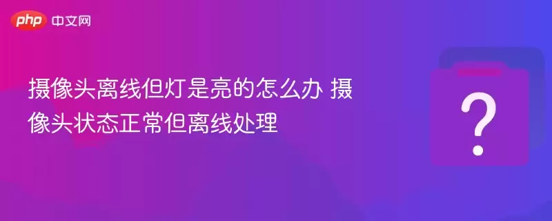 摄像头离线但灯是亮的怎么办 摄像头状态正常但离线处理 摄像头离线但灯是亮的怎么办 摄像头状态正常但离线处理
