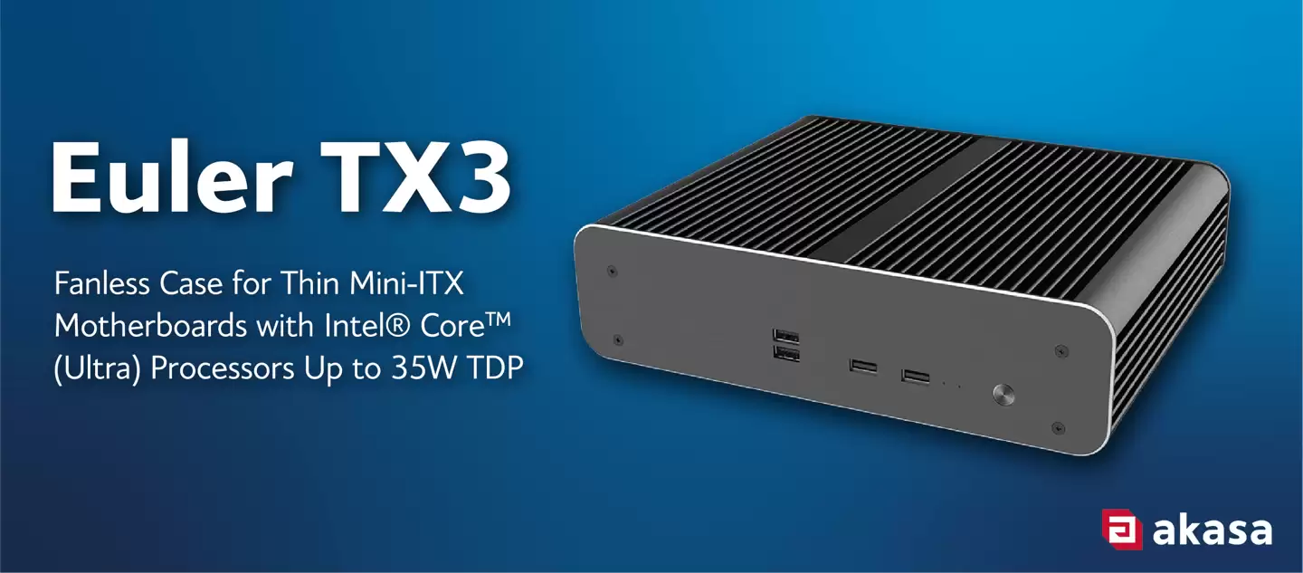 Akasa��������Mini-ITX�޷��Ȼ���Euler TX3