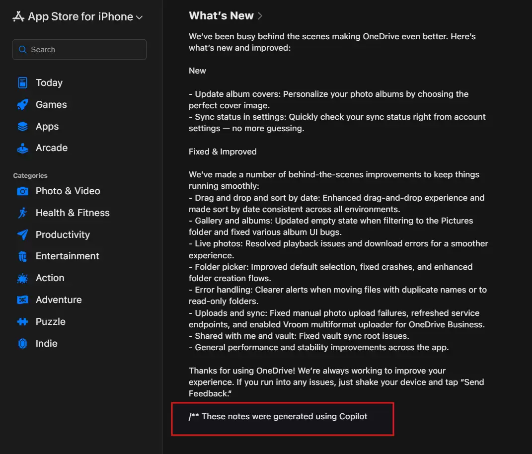 ΢�������� iOS Ӧ�ø�����־�ƹ� Copilot����ע���� AI ���ɡ�